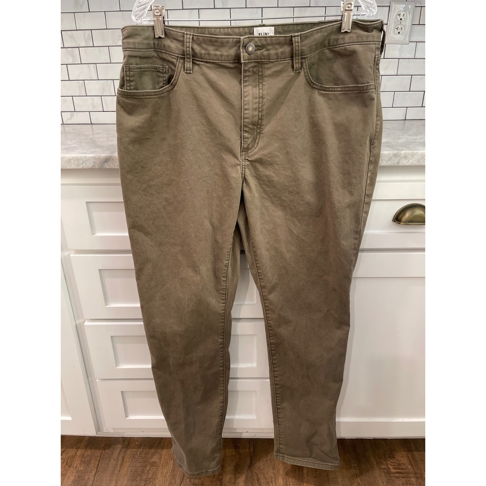 Flint and Tinder Pants Mens 36x32 Green 365 Athletic Tapered Fit Chino